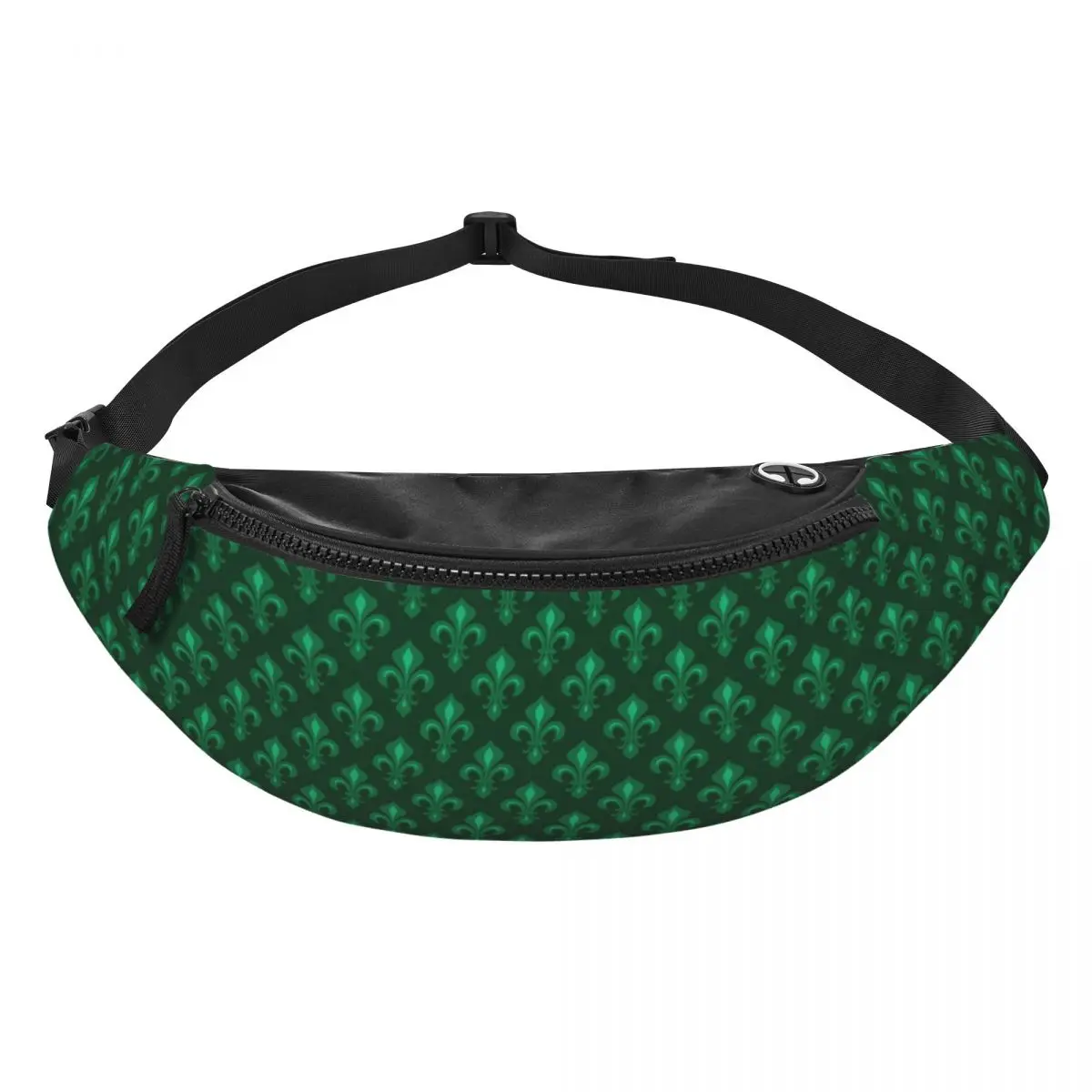 Custom Cool Lily Flower Fleur De Lis Fanny Pack for Cycling Camping Women Men Crossbody Waist Bag Phone Money Pouch