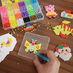 300Pcs/Set 36 Colors 5mm Water Beads Spray Perler Magic Bead Educational 3D Diy Puzzles Accessories for Children Toys