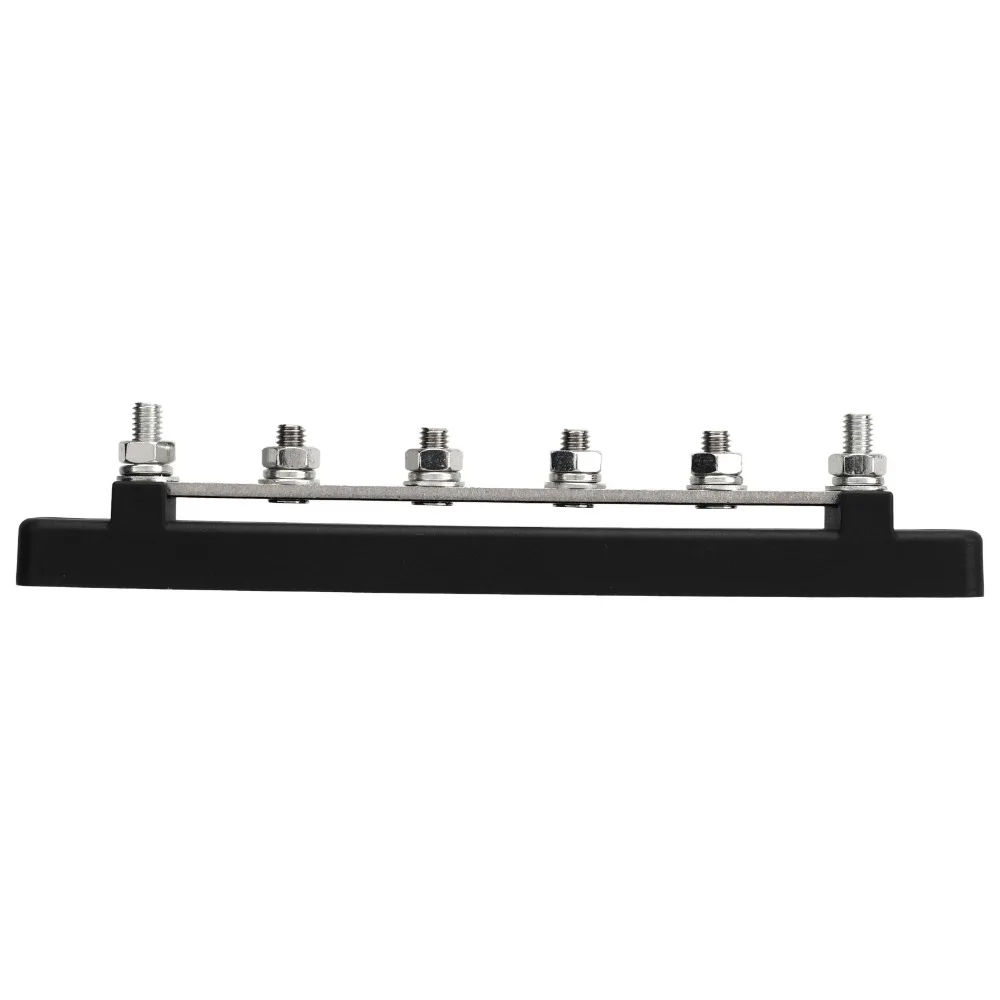 Marine Power Distribution M6 Screw Power Distribution Block 6 Terminal DC 12V-48V Bus Bar Distribution Block Marine