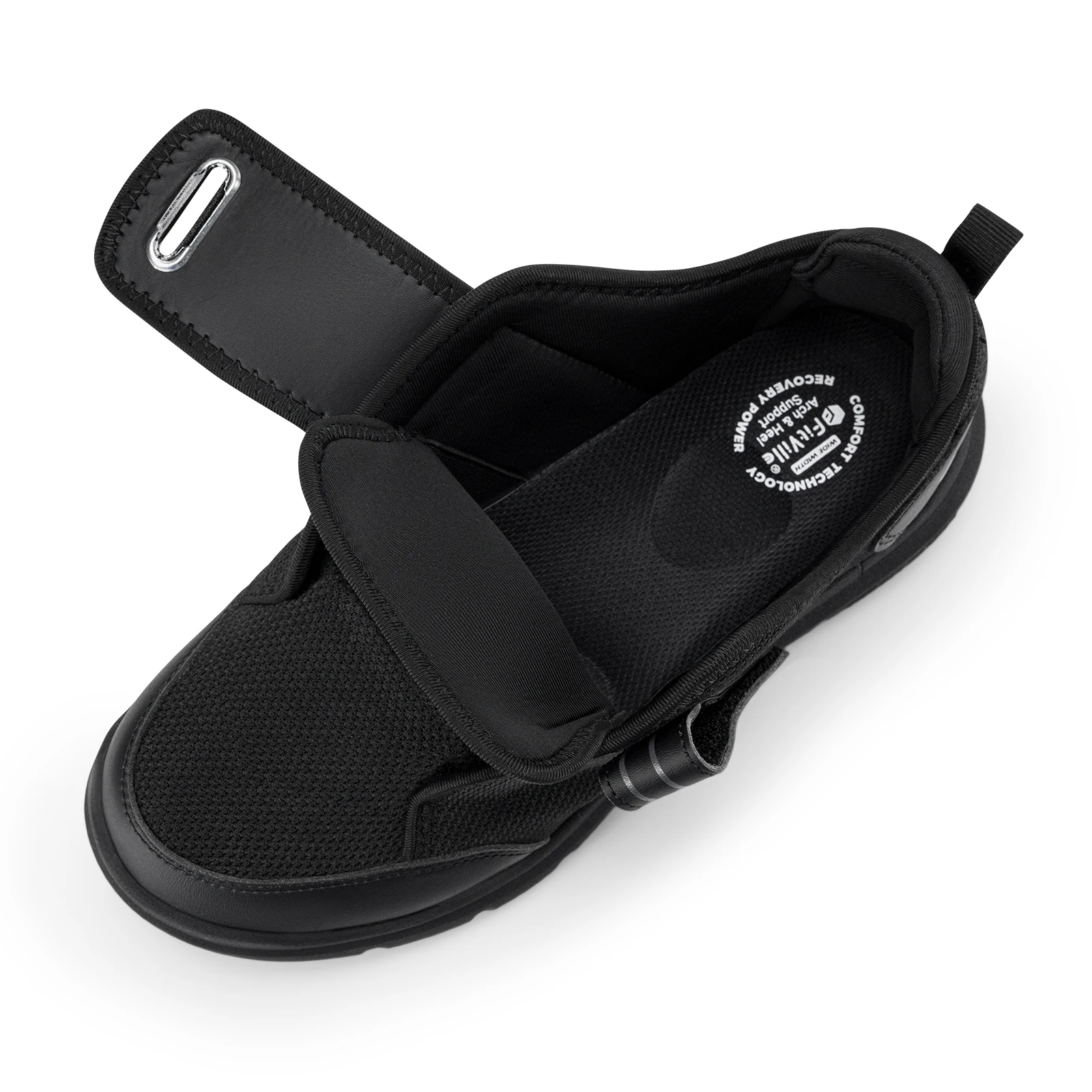 FitVille Diabetic Shoes for Men Extra Wide, Hook and Loop Walking Shoes for Elderly for Swollen Feet Foot Pain Relief Neuropathy