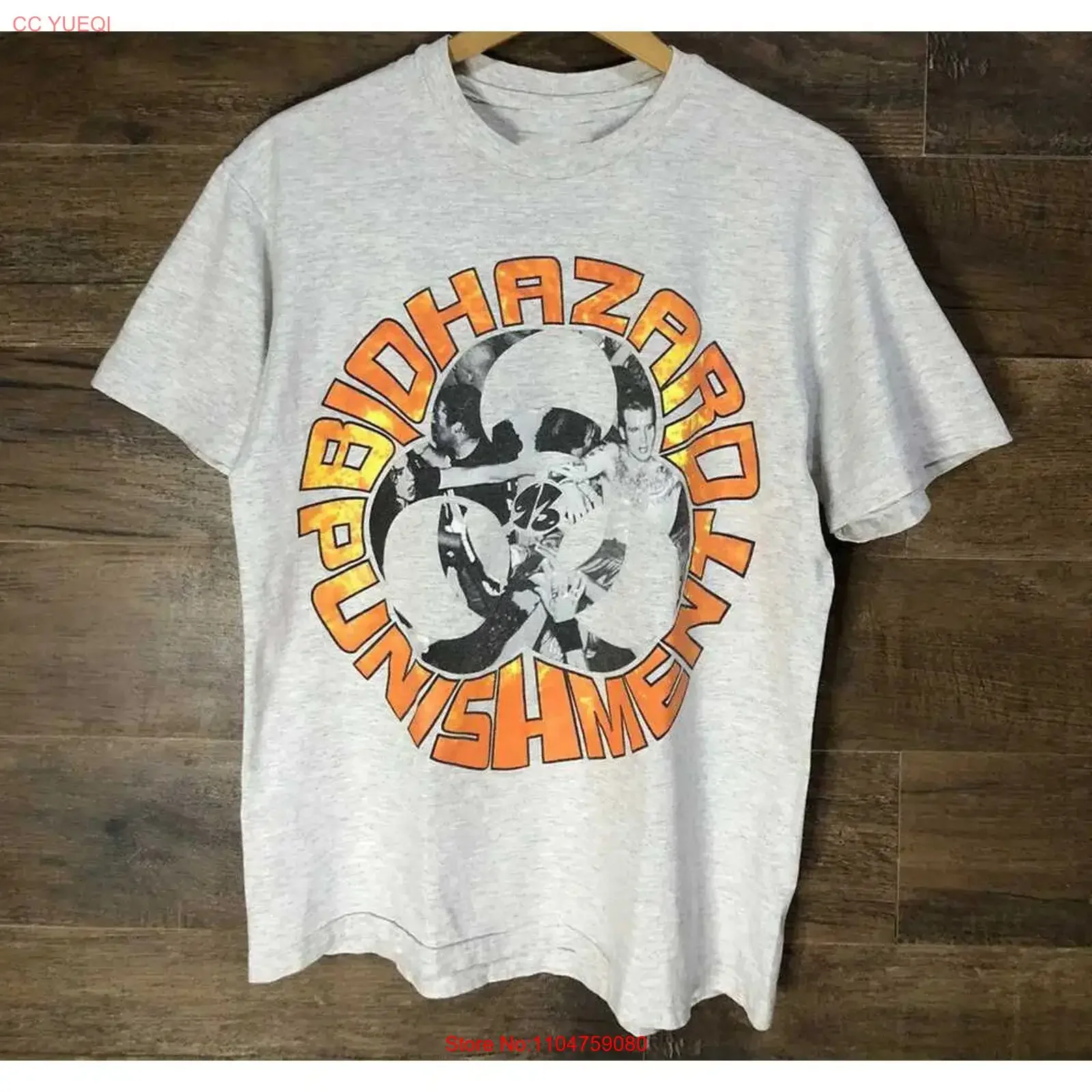 Biohazard Punishment Euro Discipline Tour T Shirt Sport Gray S 5XL 1G0054 vintage Washed Stretched Slightly Versatile
