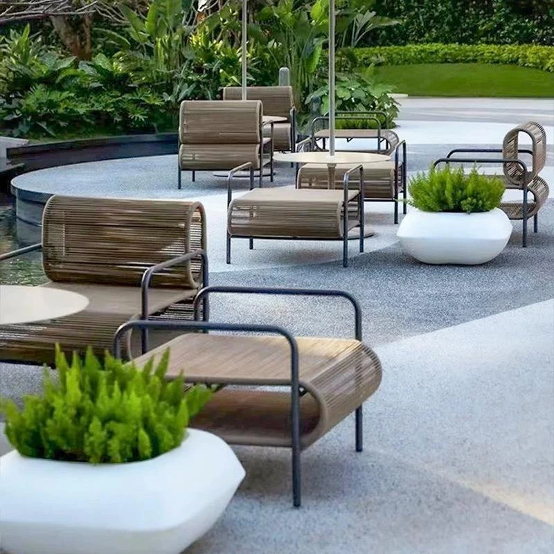 

Outdoor Garden Furniture Rattan Outdoor Garden Rope Sofa Dining Sectional Sofa Set New Style Hand Woven Furniture Sofa Set