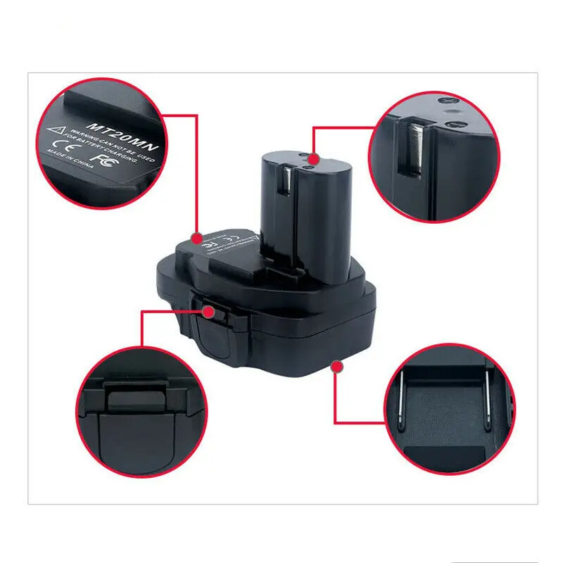 Imagem -04 - Adaptador de Bateria para Substituição Makita Conversor de Bateria de Lítio 18v Acessórios para Ferramentas Elétricas Convertendo Bateria Mt20mn
