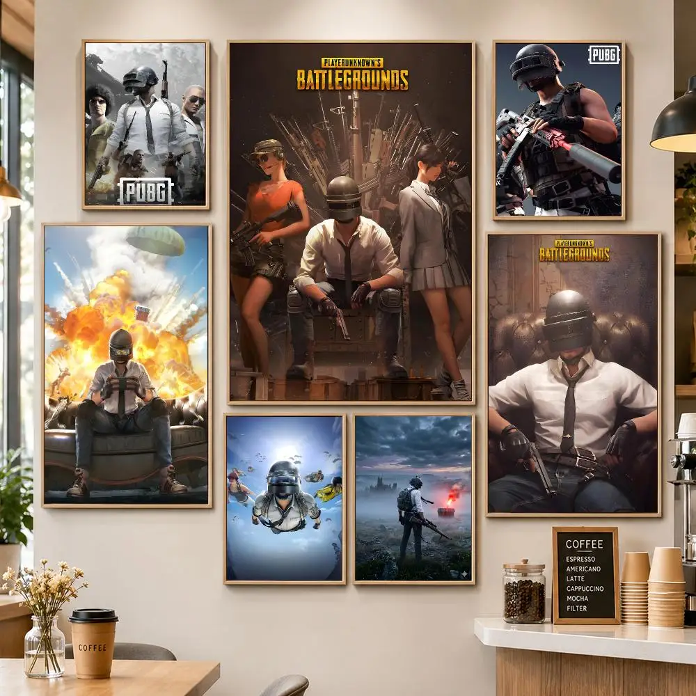 Game PUBG Battlegrounds Erangel Battle Royale 2026 Poster PP Decorative Poster Print Apartment Dorm Office Cafe Gift