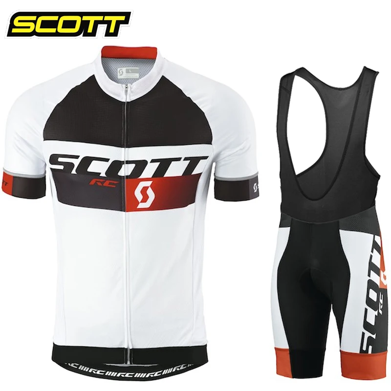 SCOTT Pro Cycling Jersey Set Summer Short Sleeve Breathable Men\'s MTB Bike Cycling Clothing Maillot Ropa Ciclismo Uniform Suit