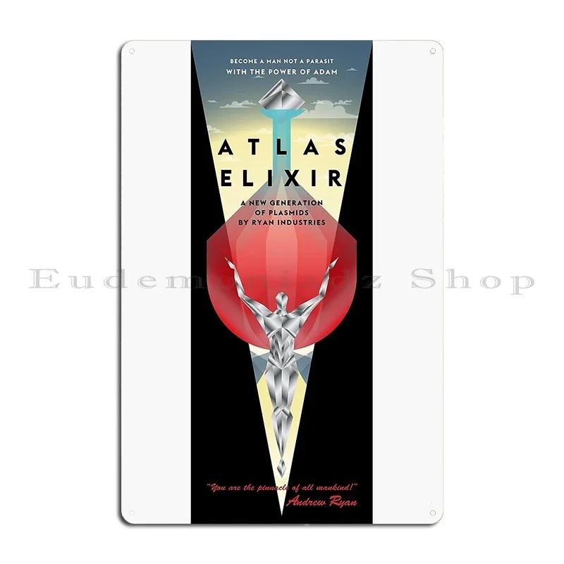 Atlas Elixir Jtah Metal Sign Garage Plaques Bar Club Rusty Personalized Tin Sign Poster