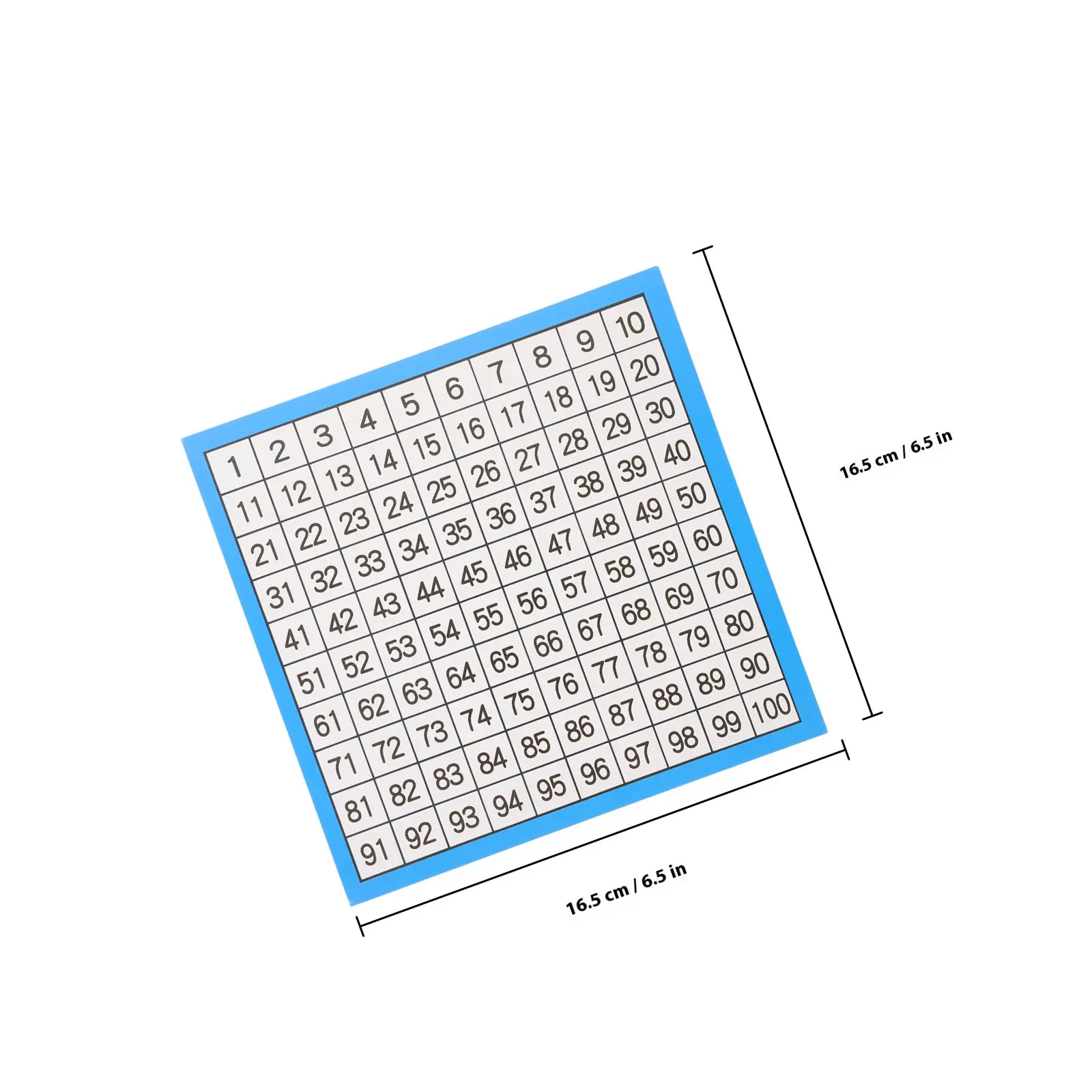 10Sheets Number Chart 1-100 Hundreds Chart for Learning Math Educational Supply for School Math Supplies Learning Props