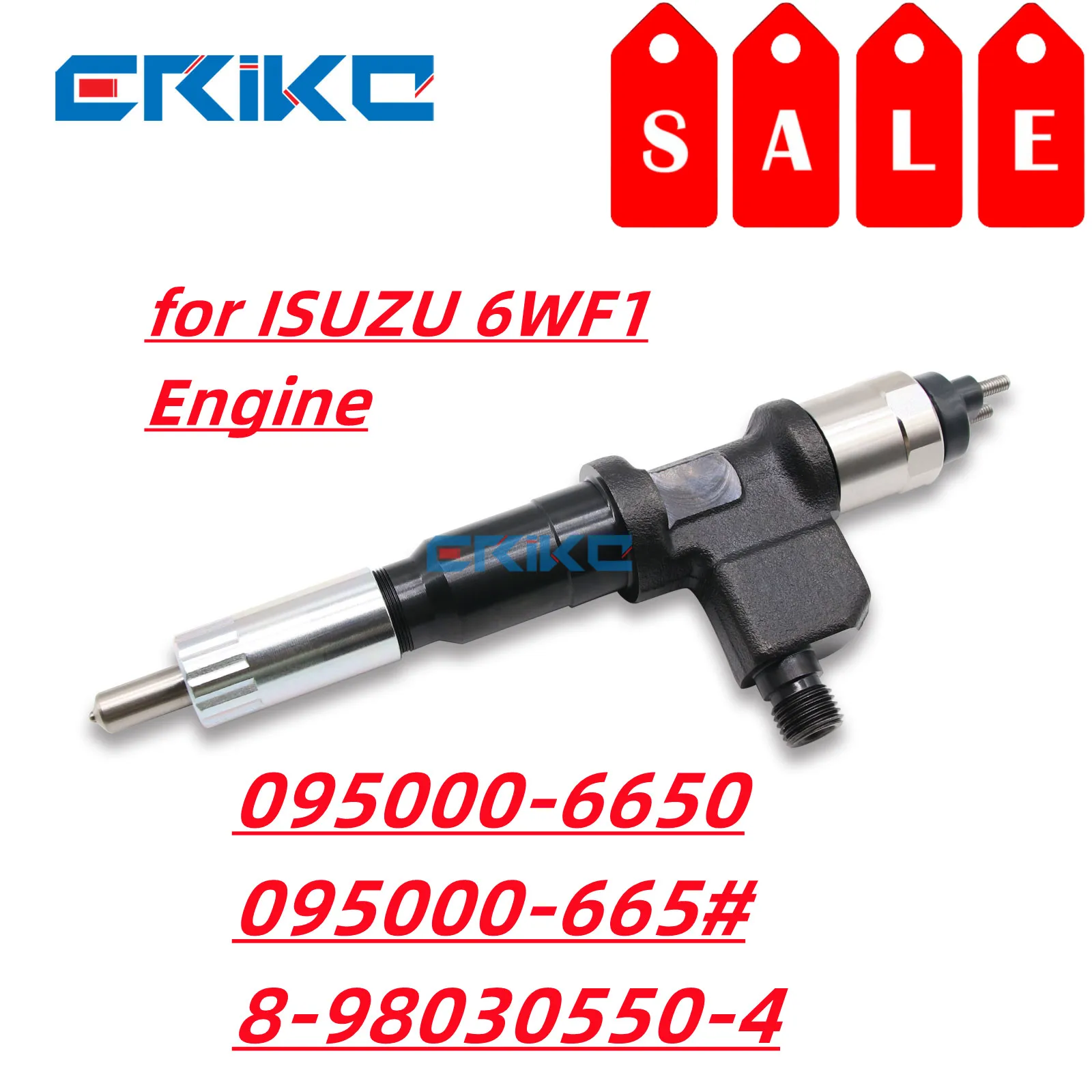 New Common Rail Fuel Injector 095000-6654 095000-6650 8980305504 8980305500 8-98030550-0 for ISUZU 6WF1-TC 6WG1 8-98030550-4