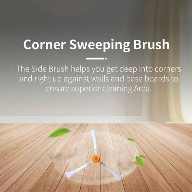 2X комплект аксессуаров для робота-пылесоса ABIR R30, моющаяся основная боковая щетка, тканевый фильтр, запасные части