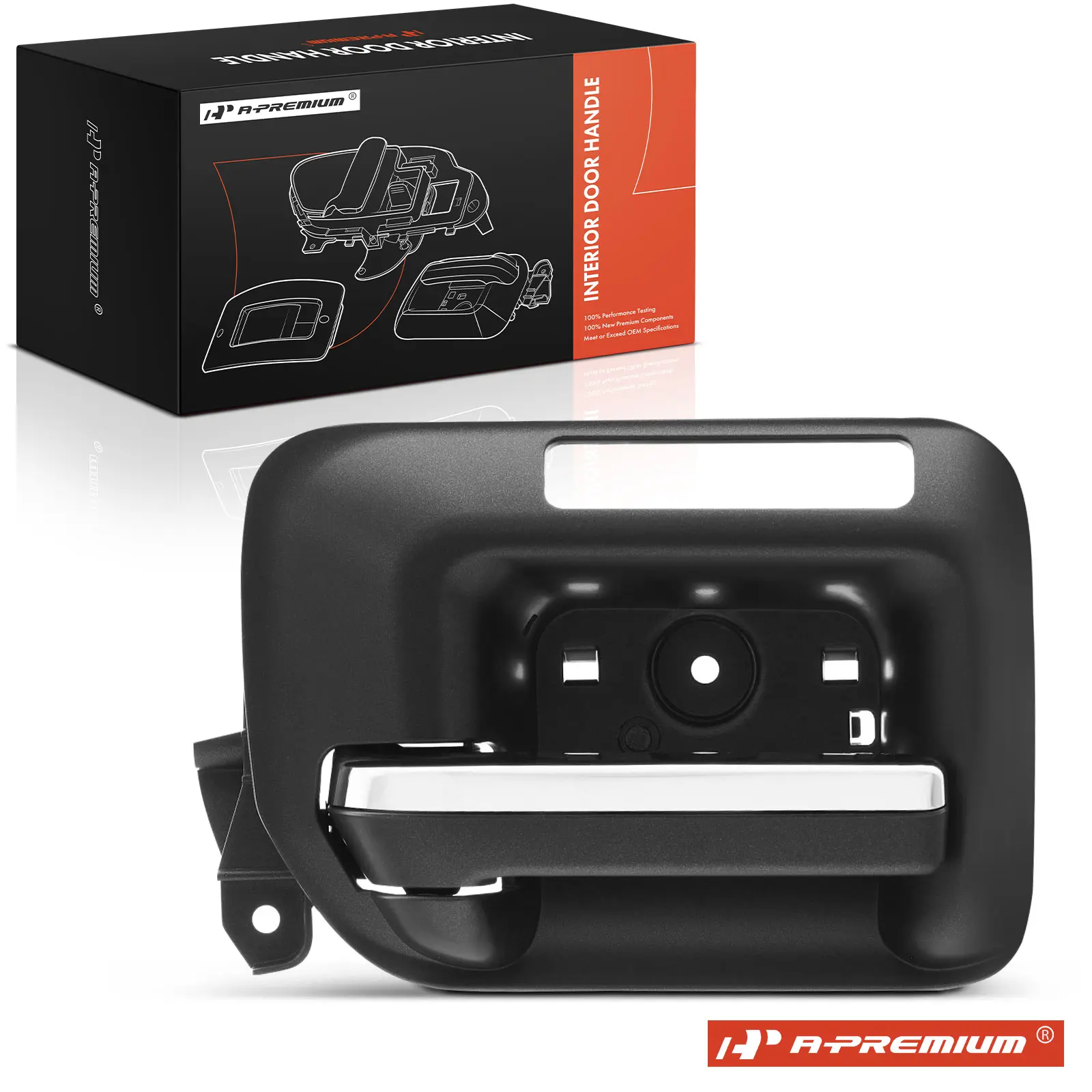 A-Premium Front Driver Side Black & Chrome Interior Door Handle for Chevy Silverado 1500 2014-2018 Silverado 2500 HD 2015-2019