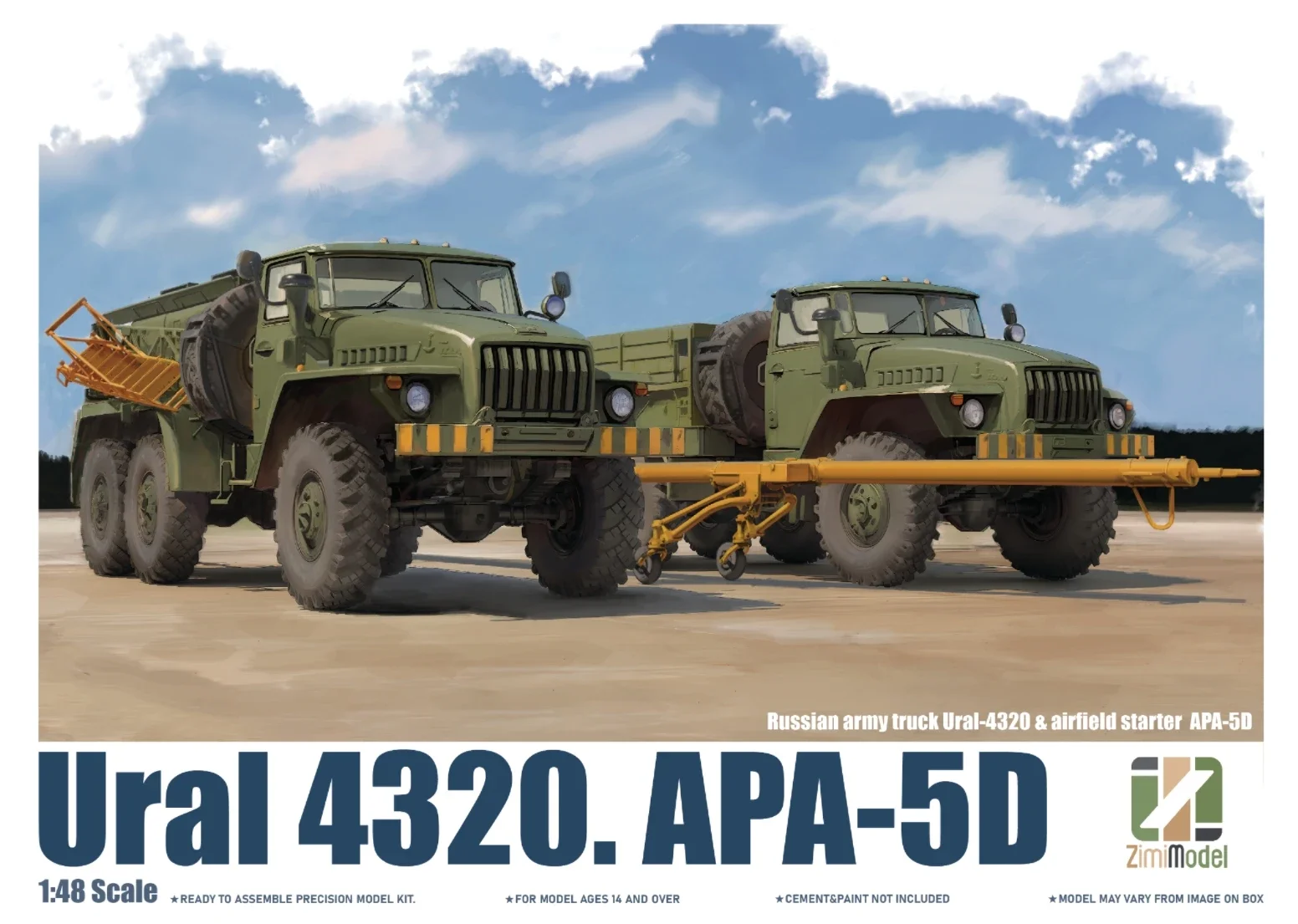 ZIMI MODEL Assembled Model Kit ZM80159 4320.APA-5D Truck, Dual Truck 1/48