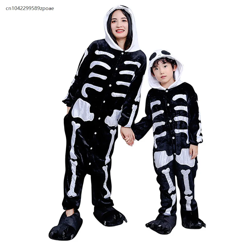

Unisex Skeleton Cartoon Bodysuit Winter Anime Kawaii Pajamas Casual Home Clothes Holiday Party Dress Halloween Christmas Gift
