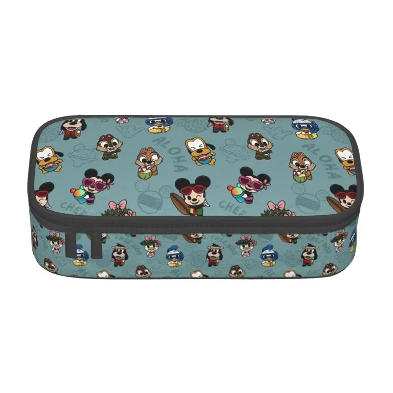 Custom Kawaii Mickey Mouse Cartoon Pencil Cases for Girls Boys Large Capacity Donald Duck Anime Pencil Bag School Accessories