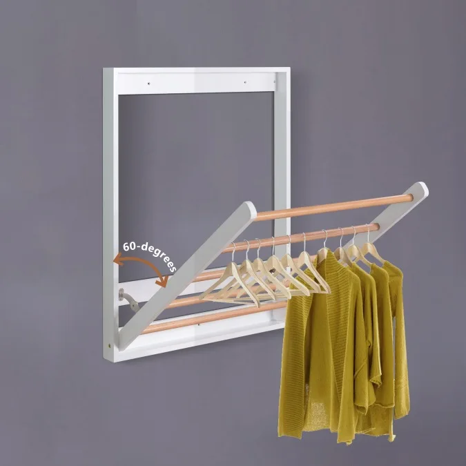

Invisible home wall hanging folding rack wall hanging non-punching wall hanging telescopic drying rod drying rack bathroom