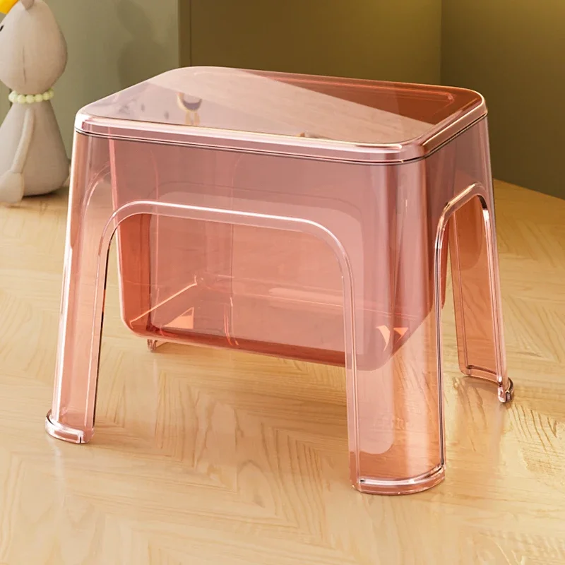 Transparent Bedroom Foot Stool Ultralight Small Relax Unique Apartment Stool Changing Household Modern Tabouret Salon Furniture