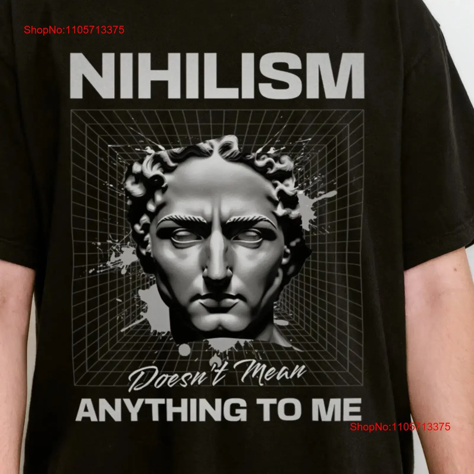 T-shirt Nihilisme Amusant, Citation Nihiliste, Humour Noir, Philosophie Audacieuse, Philosophe Existentialiste, Vintage Délavé, Cadeau d'Anniversaire pour Lui