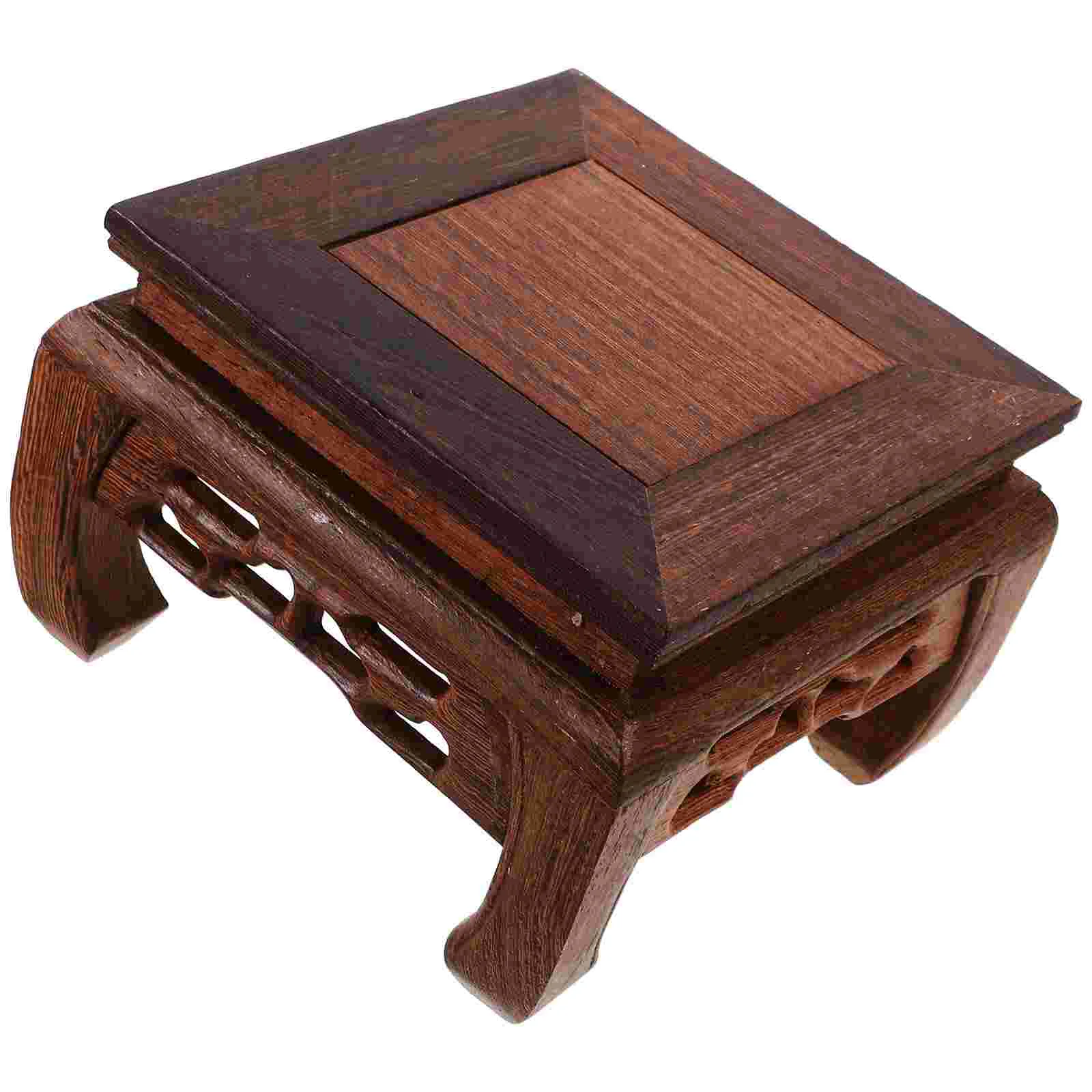 

Buddha Base Plant Riser Rack Plants Wooden Potted Holder Pots Indoor Fish Bowl Stand For Home Bases