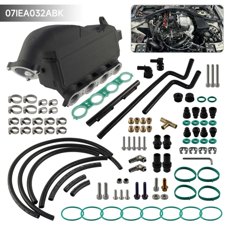 

Top Bar & Plate Intercooler Charge Air Cooler Manifold For BMW B48 F-Series 320i 330i F30 F31 14-19 High Performance CNC Black