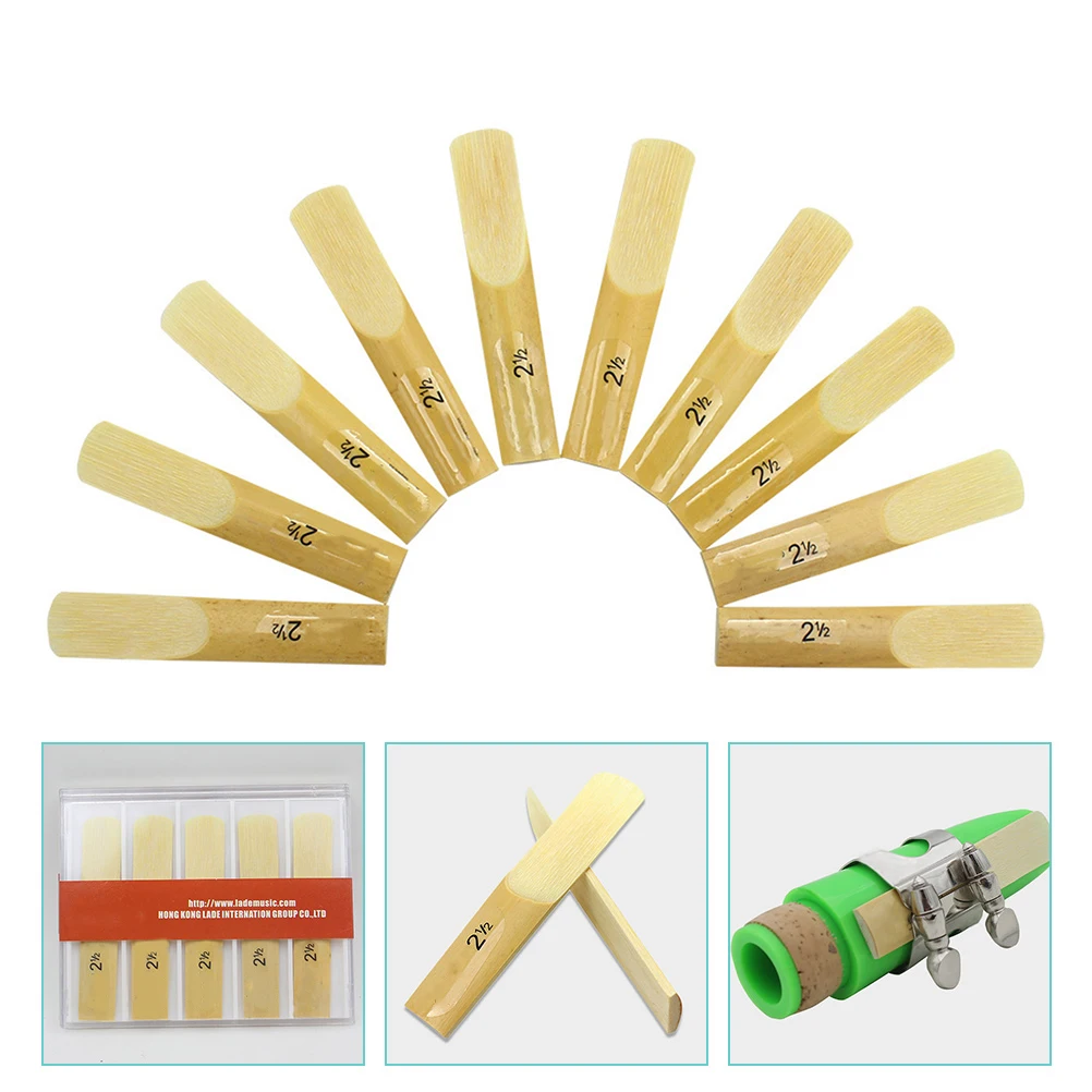 

10pcs Professional Clarinet Reeds Durable Elasticity Long Life Compact Lightweight Clarinet Accessories Instrument Reed Handmade