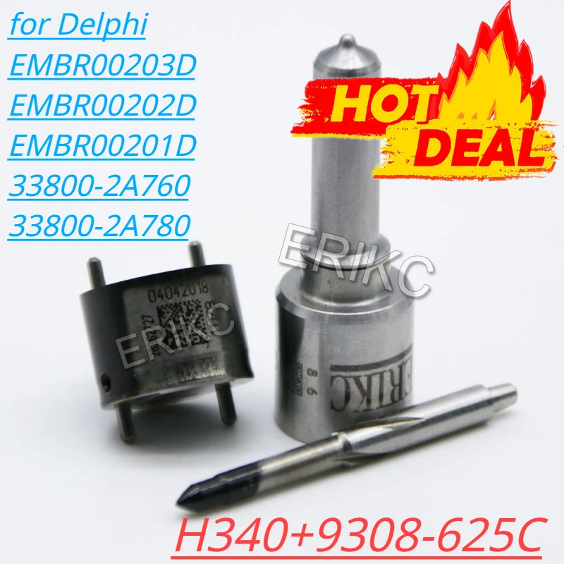 

33800-2A760 33800-2A780 Diesel Injector Repair Kit H340 G340 Nozzle 9308-625C Valve For Delphi EMBR00203D EMBR00202D EMBR00201D