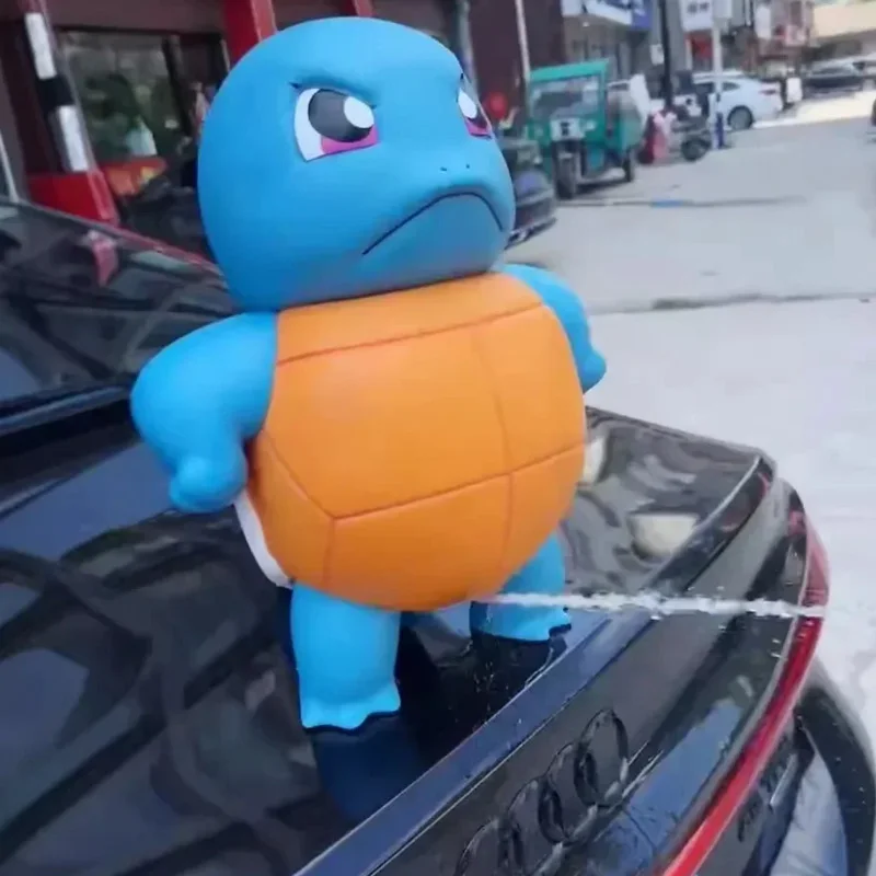 

2024 Hottoys Anime Pokemon Squirtle Will Spray Water Jenny Turtle Car Accessories Spray Water Big Size Proud And Cute Model Toys