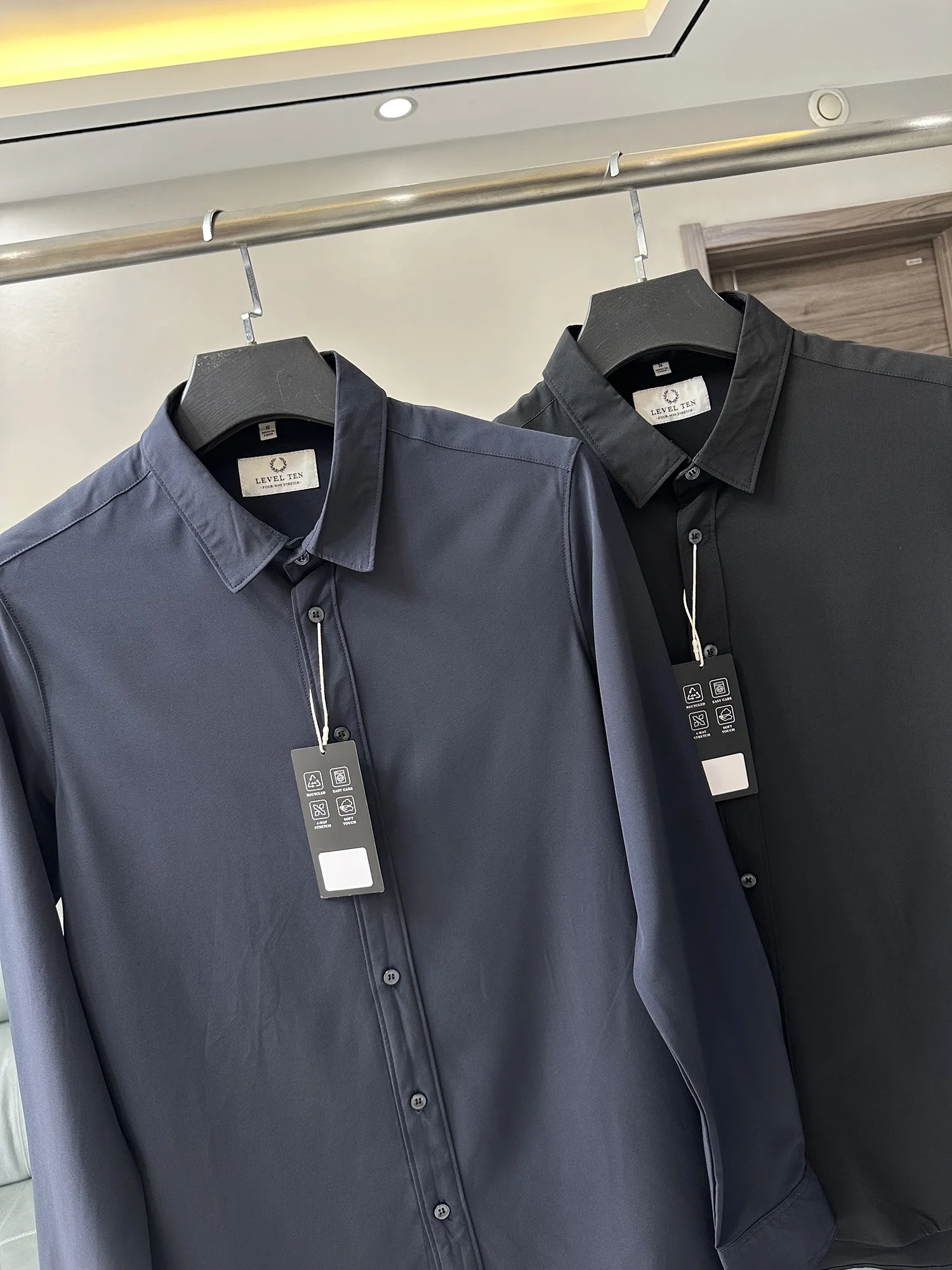 Lightweight Quick Dry Breathable High Elastic Spring Summer Men's Outdoor Casual  Color Versatile Thin Long Sleeve Shirt