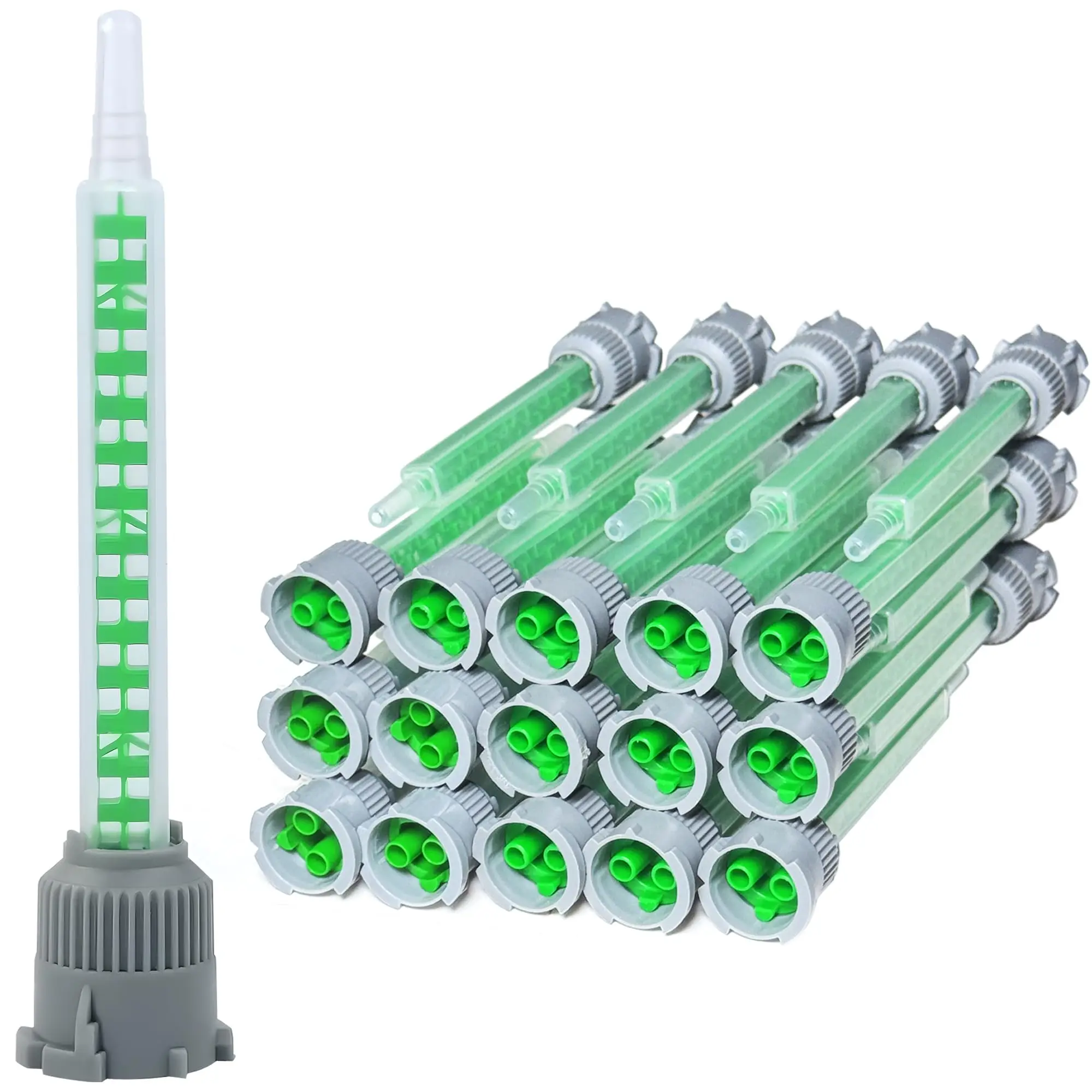 50pcs/100pcs Epoxy Adhesive Mixing Nozzles,Glue Static Mixer ,Adhesive Mixing Tube (1:1 Ratio）for AB  Glue Gun, Liquid Mix