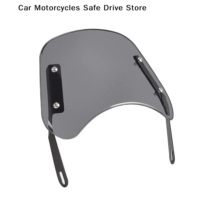 【CM】Universal Motorcycle Windshield Windscreen Wind Deflector Round Headlight For  For  XSR For