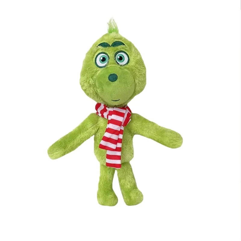 Juguete de peluche de Navidad de monstruo verde, muñeco de peluche suave, decoración de habitación Kawaii, regalo para niñas, recuerdos de fiesta navideña, decoración navideña 2026