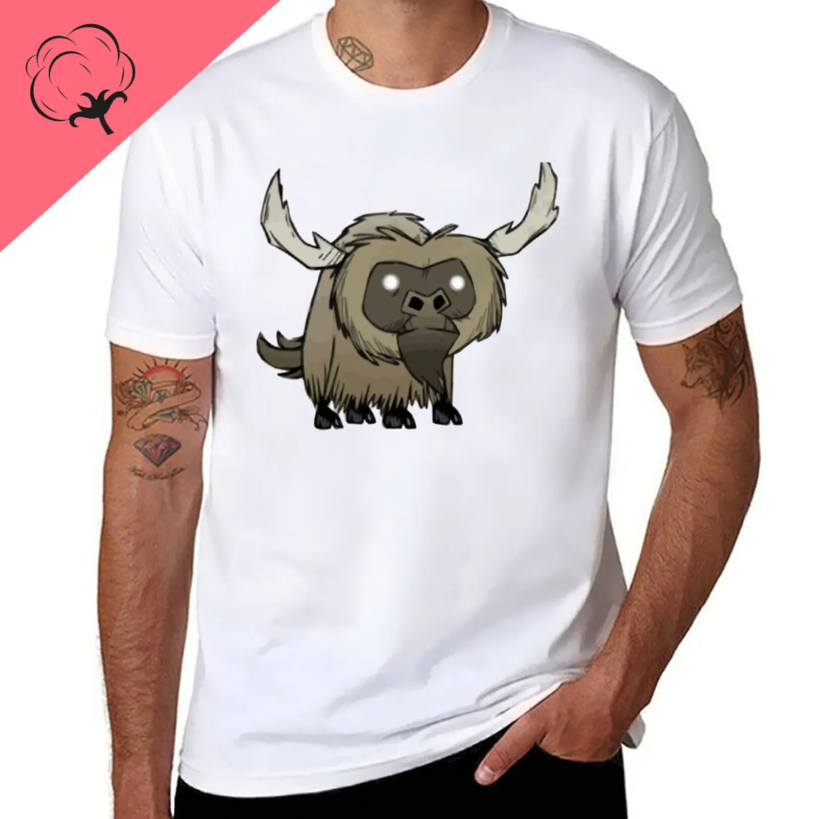 Don_t Beefalo Men's casual Beefalo T-shirt Everyday comfortable printed top Summer short sleeve crewneck clothing