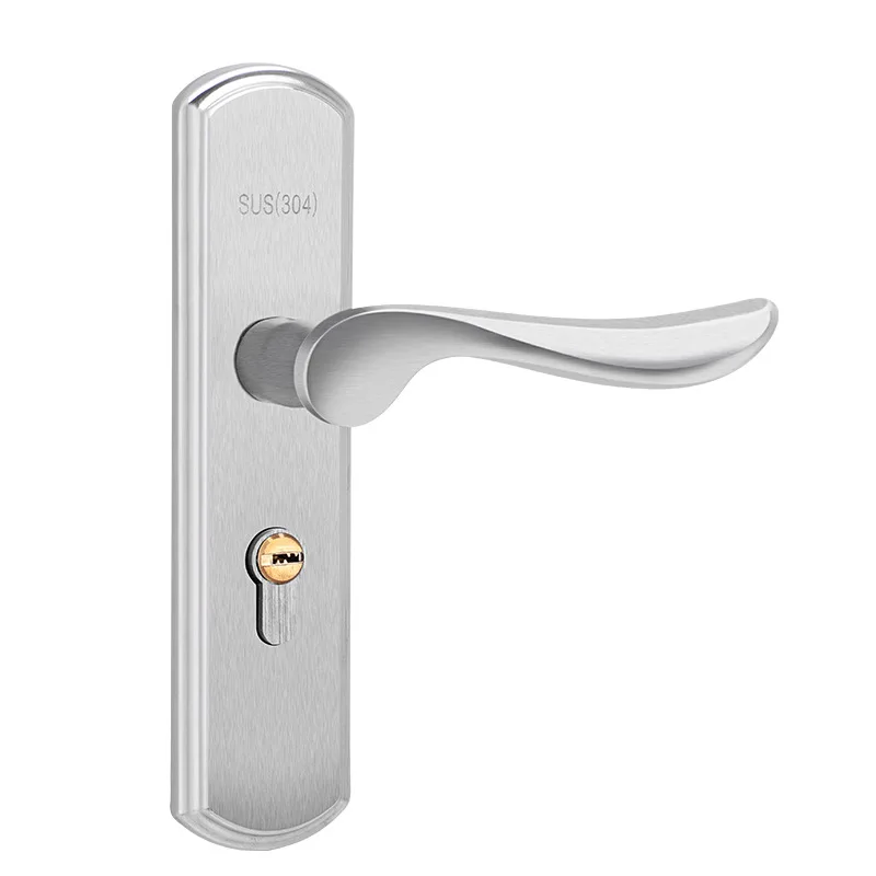 

Modern And Minimalist Indoor Bedroom Door Lock Silent Solid Wood Door Lock Stainless Steel Engineering Lock Solid Handle