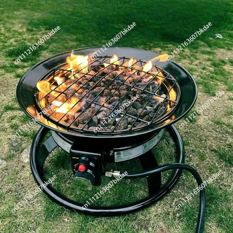 19 Inch Fire Pit Camping Portable Fire Pit Backyard Yard Fire Pit Outdoor With Stainless Steel Burner