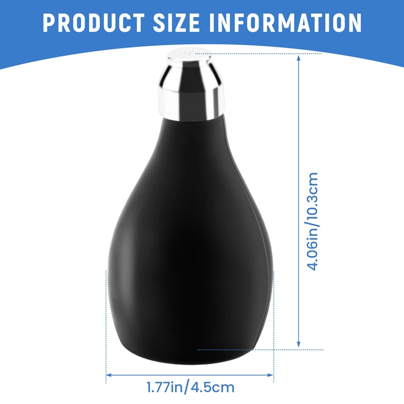 Powder Spray Bottle, Refillable Silicone Powder Dispenser Empty Powder Container For Barber, Durable Black Powder Sprayer For Lo