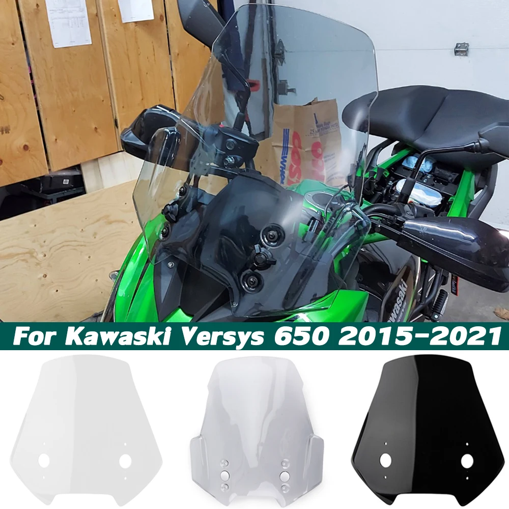 Motorcycle Versys 650 Windshield Windscreen Wind Deflector for Kawasaki Versys650 LT KLE650 2015-2020 2021 KLE 650 Accessories