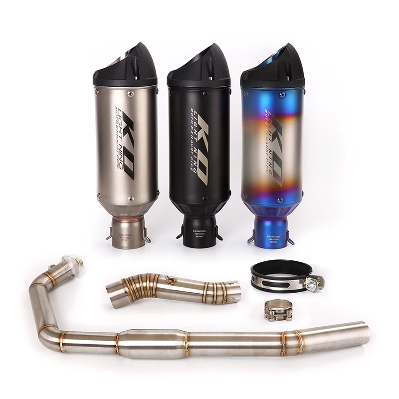 

Full Exhaust System For Honda CBR300 CB300F Until 2017 Escape Pipe Front Connect Mid Link Pipe Muffler Slip On Without DB Killer