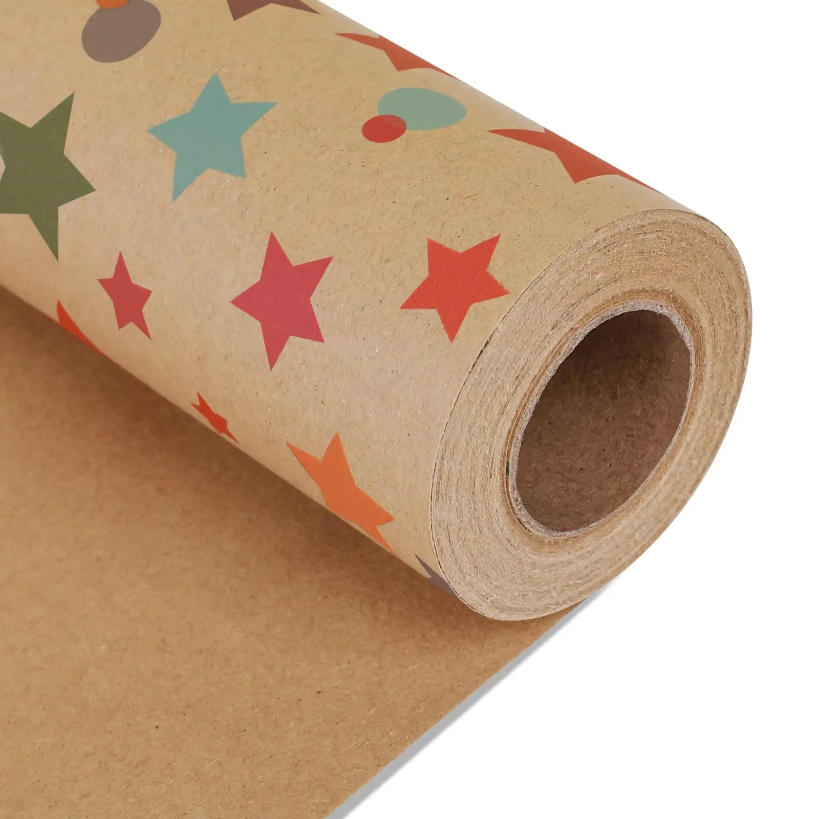 1 Rolle 17 Zoll x 32,8 Fuß Geburtstags-Geschenkpapier, Geschenkpapierrolle, Kraftpapier