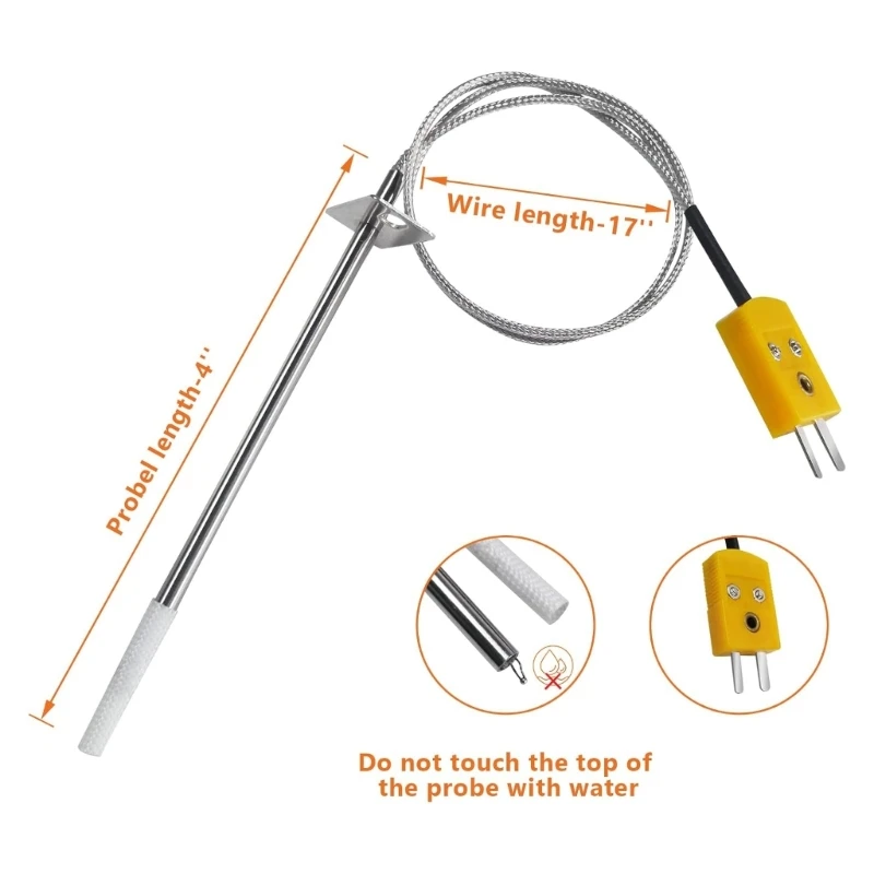 M2EE ความแม่นยำสูงอุณหภูมิทำอาหารอุณหภูมิควบคุมลวด Thermocouple ทนความร้อน Prob สำหรับ 560 1050
