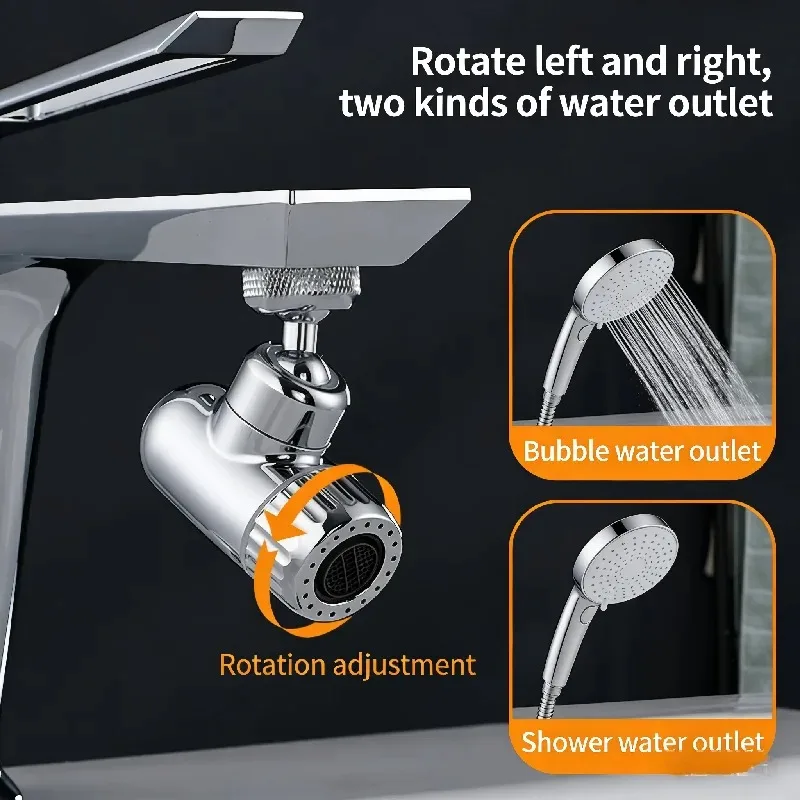 360° Swivel Antibacterial Faucet Filter –Splash-Proof Universal Nozzle Attachment, WaterSaving Aerator for Kitchen Bathroom Sink