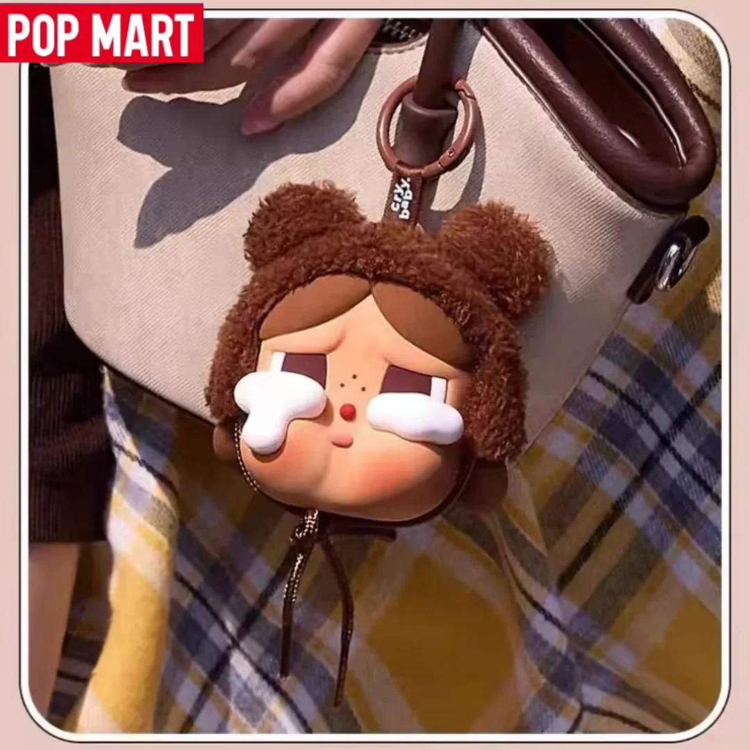 

POP MART CRYBABY Crying Again Series Earphone Case Original charm festival Girl gift Anime figures Ornament