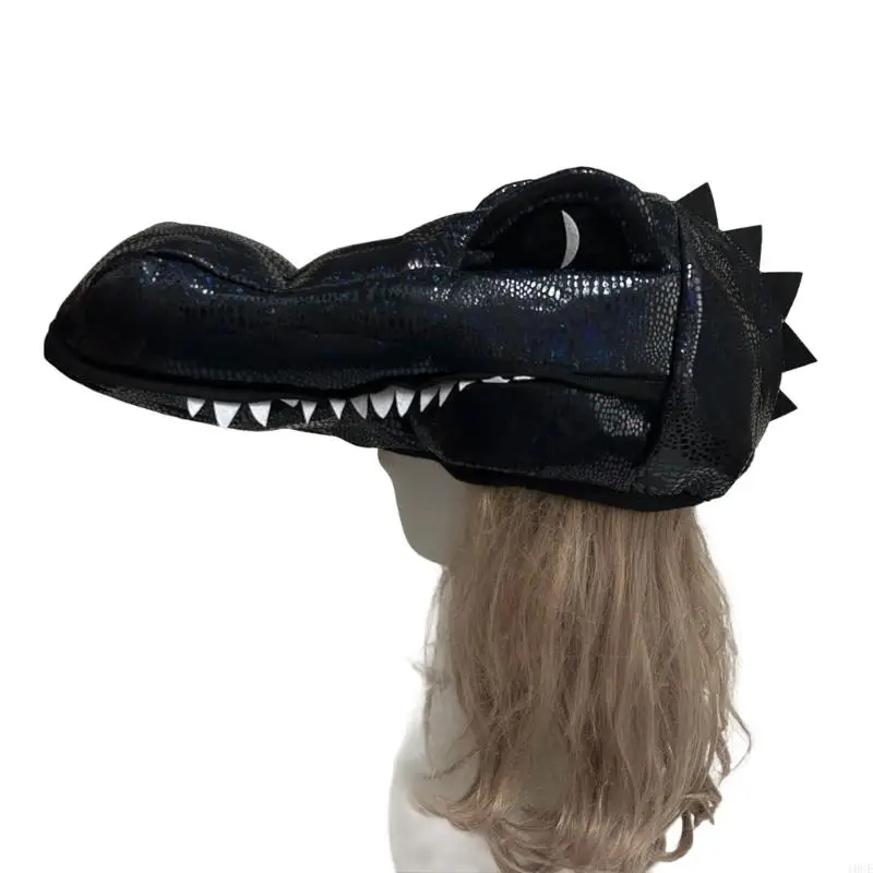 Sombrero realista cocodrilos con casco con forma animal diseño ergonómico cómodo