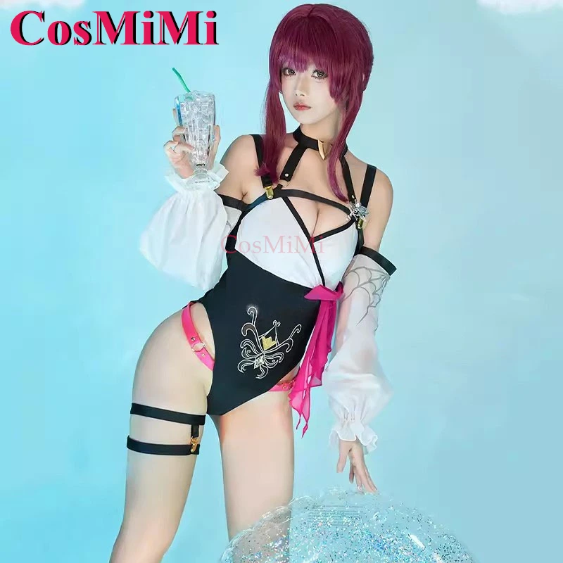 

CosMiMi Game Honkai: Star Rail Kafka Cosplay Costume Sweet Lovely Summer One-piece Swimsuit Carnival Party Role Play Clothing