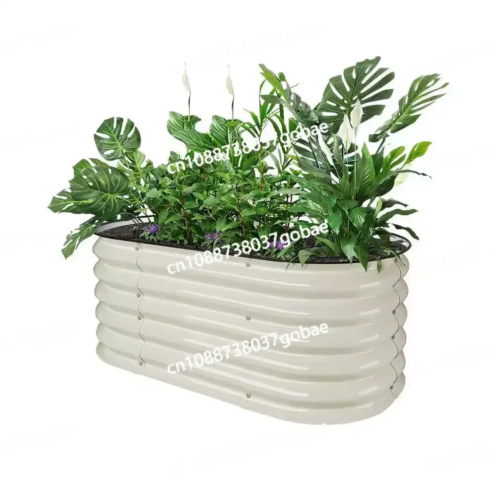 Metal garden bed planting box, spliced combination vegetable planting bed, Nordic American outdoor flower box flower pot