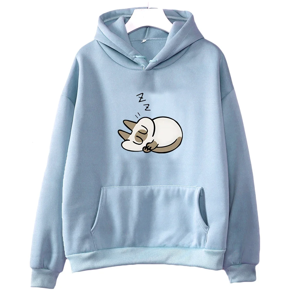 Moletom Nobeko Siamese Cat para Meninas, Nobeko, Moletom de Manga Comprida, O-Gola, Gato Siamês, Kawaii, Desenhos Animados Bonitos, O Centro do Mundo