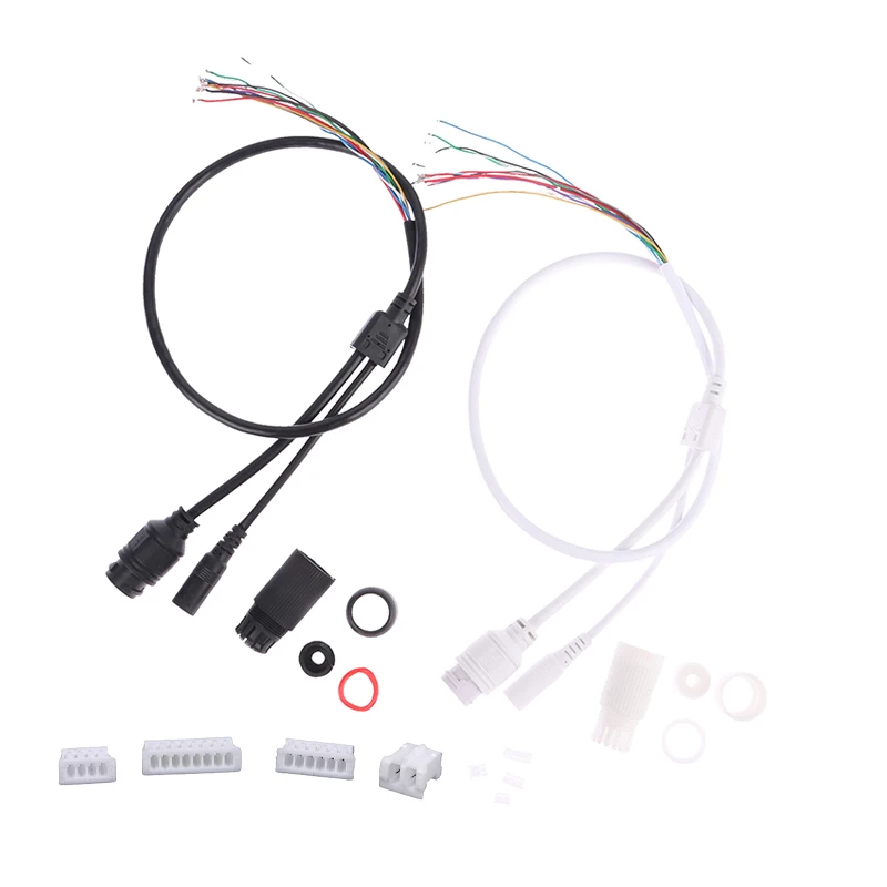 CCCTV POE IP network Camera PCB Module video power cable With, 70cm long, RJ45 female connectors with Terminlas,waterproof cable