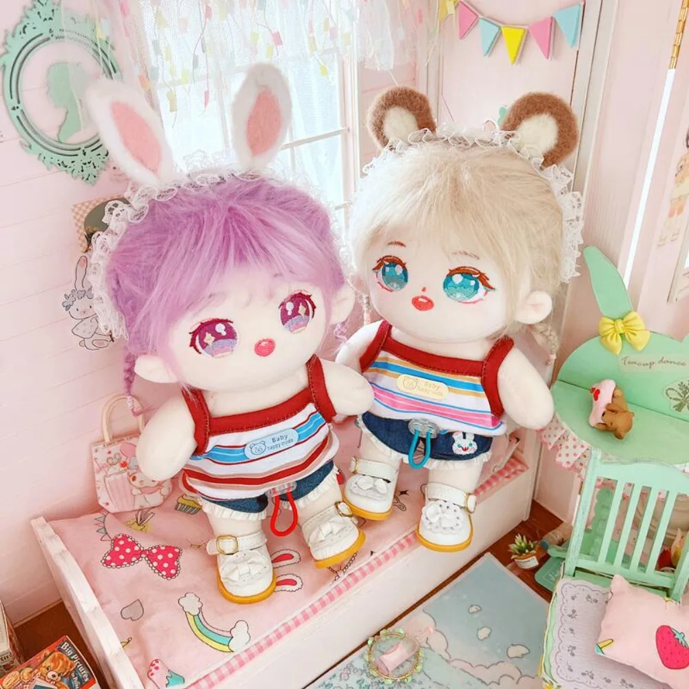 Pajamas Jumpsuits Pants for Cotton Dolls Colorful Cartoon 20CM Cotton Doll Clothes Pants Trendy Plush Doll Toys Cloth 20cm Dolls