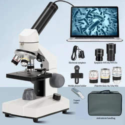 Microscope for Adults Kids, 40X-1000X  Compound Microscope , Microscope for Students Home School Lab