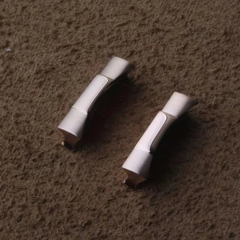 وصلة نهاية منحنية 20 مم لساعة رولكس طاقم الغواصة GMT دايتونا من الفولاذ المقاوم للصدأ قسم حزام مطاطي ملحقات جزء الساعة