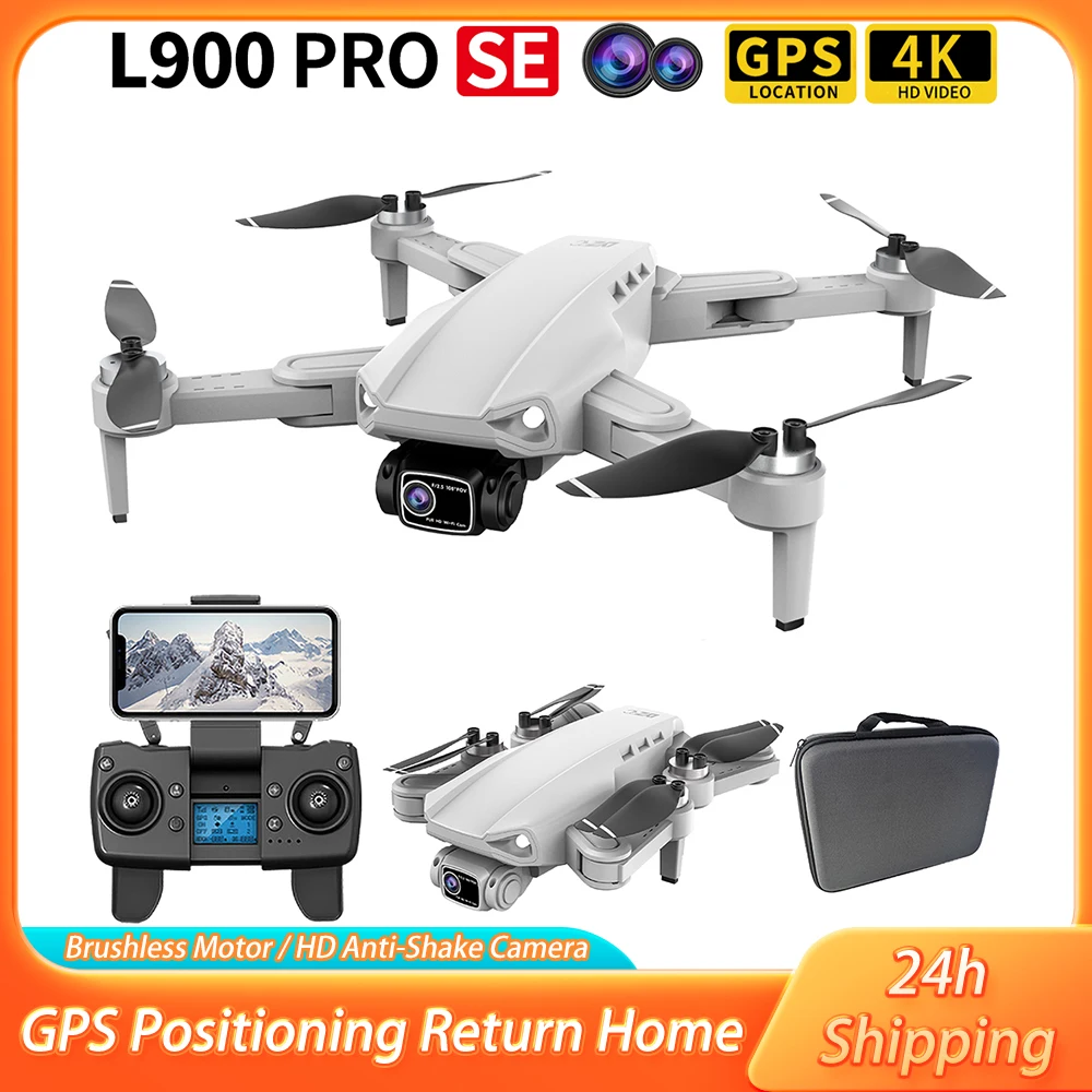 L900 Pro SE GPS Drones para crianças, 4K UHD Mini Quadcopter Motor sem escova, brinquedos de helicóptero de controle remoto, novo, 2022