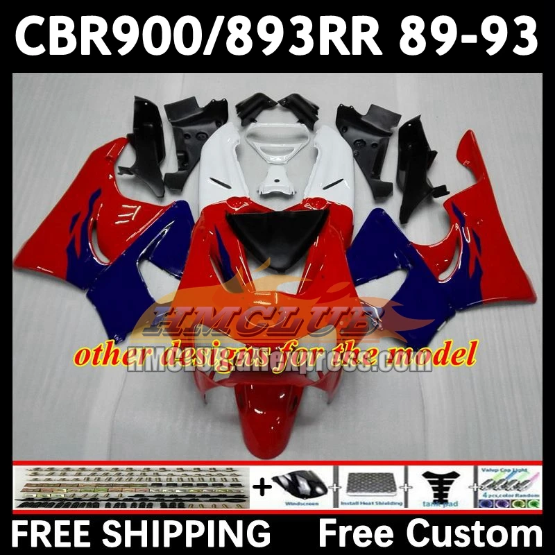 Fairing For HONDA CBR 893RR CBR900RR CBR900 CBR893 RR 71No.12 CBR893RR red blue 89 90 91 92 93 1989 1990 1991 1992 1993 Body