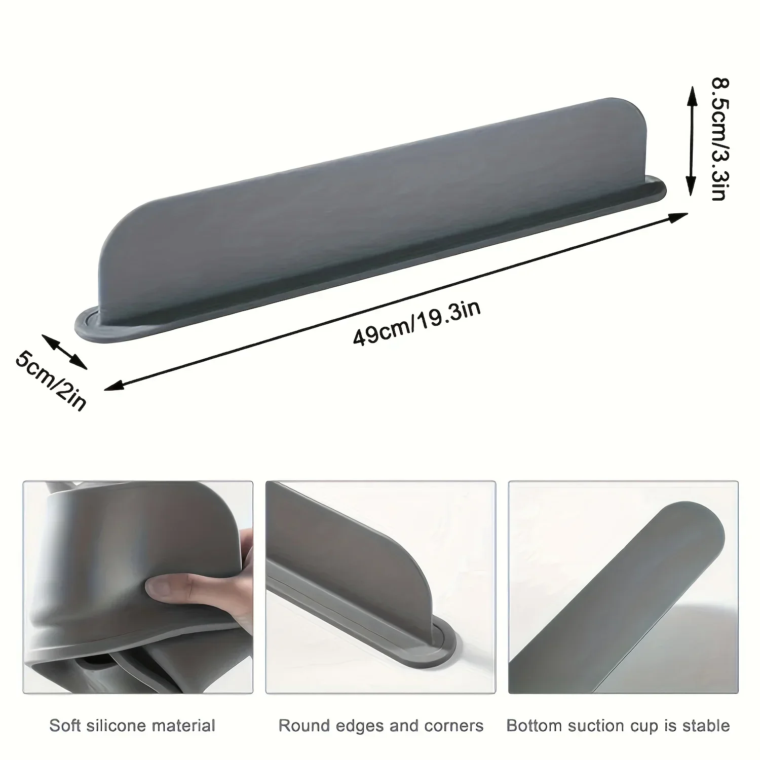 Silicone Sink Baffle Splash Guard Protect Cloth From Splashing Water Baffle Splash Protector for Washing Dishes Faucet Bathroom